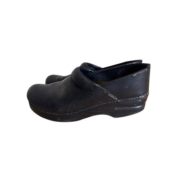 Dansko Black Leather Professional Clogs Size 39 – Comfort Work Shoes - Picture 6 of 9